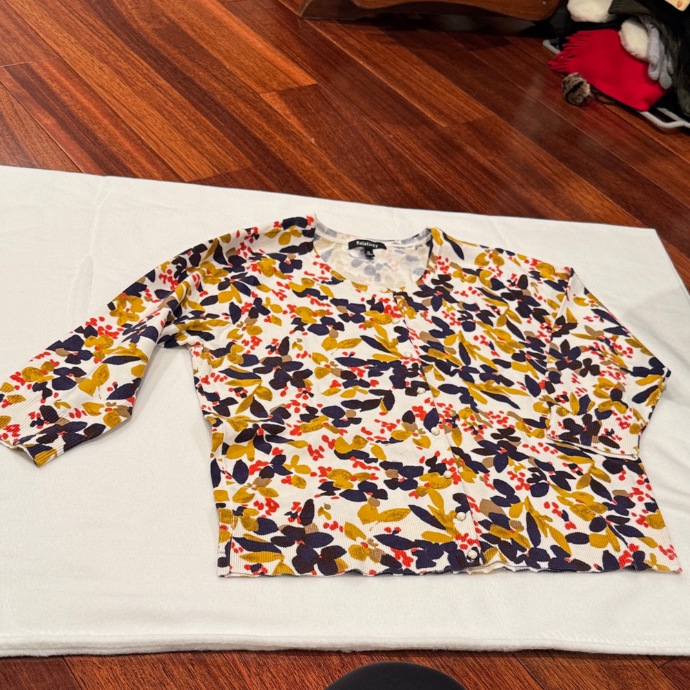 Relativity Multicolor Floral Sweater